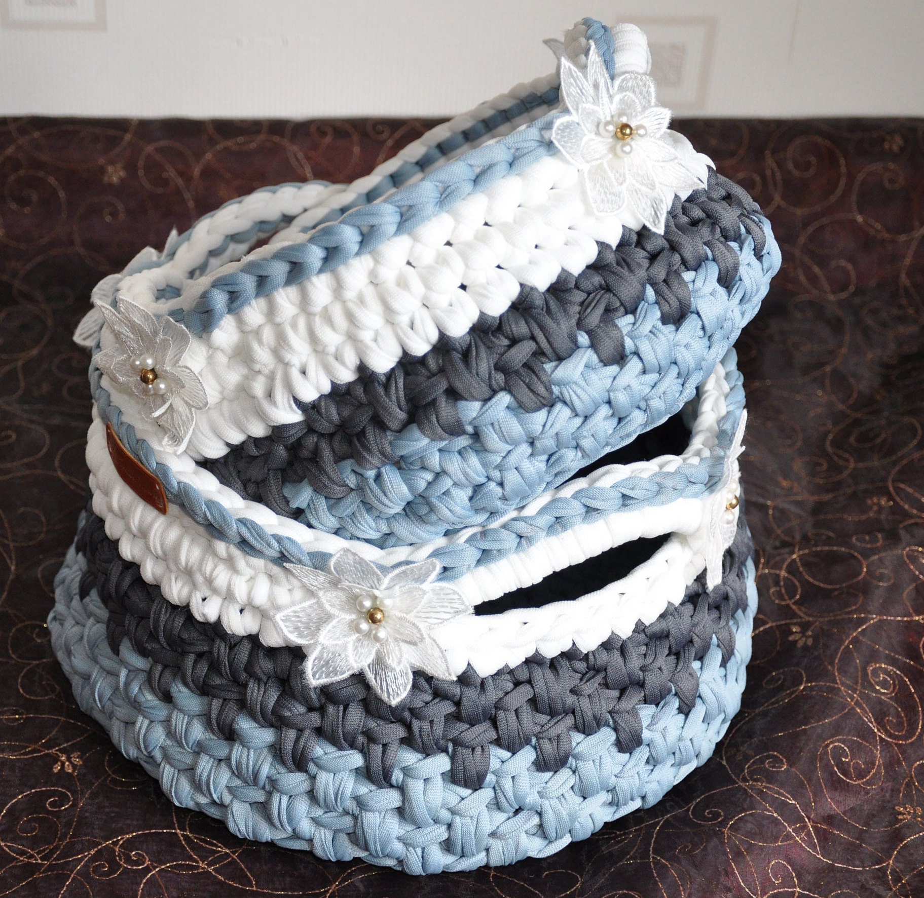 Lot de 2 Corbeilles en Trapilho