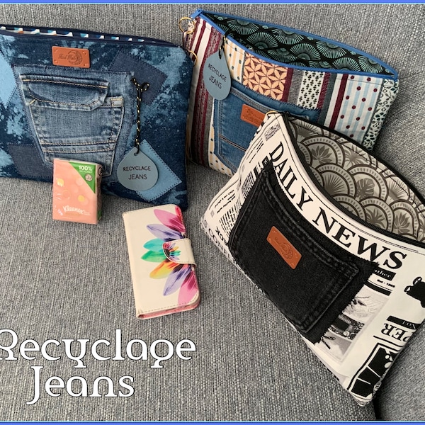 Pochette jeans recyclage