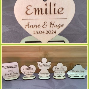 Marque-places en bois