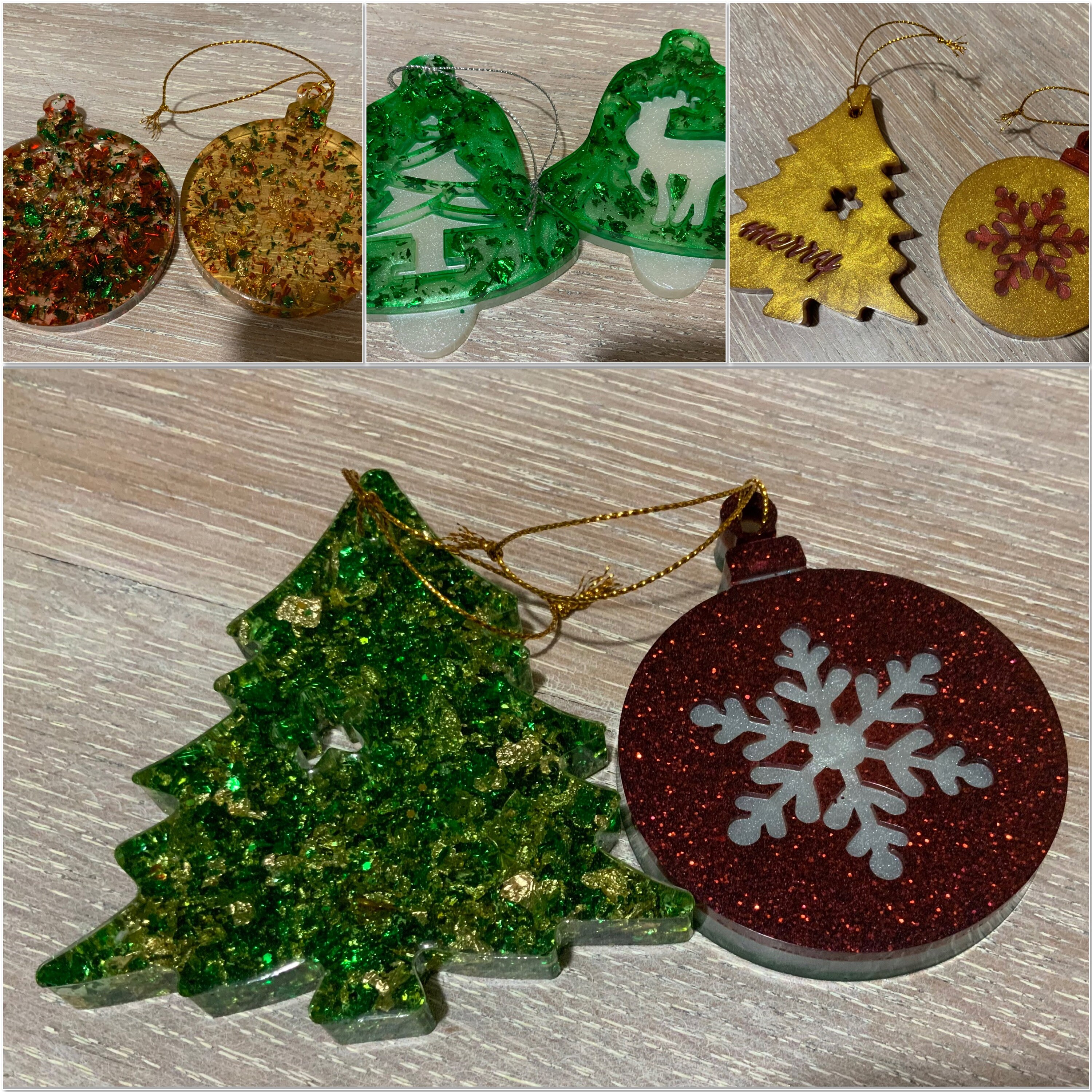 Lots de 2 Déco en Résine Époxy