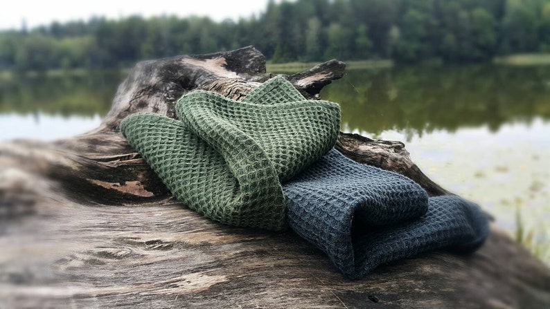 forest green bath towel