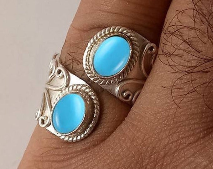Aqua Chalcedony Ring Stone Silver Ring, Aqua Blue Chalcedony Silver Ring Chalcedony Ring Sterling Silver Ring 92.5/% Sterling Silver Ring