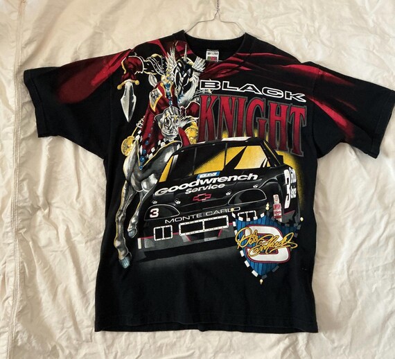 DALE EARNHARDT vintage black KNIGHT tshirt Rides on