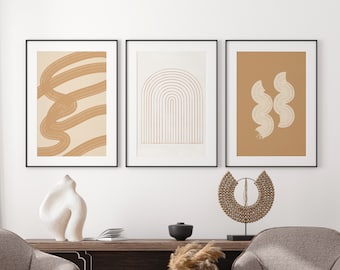 Printable Wall Art Set - Abstract Wall Art Prints - Digital Downloadable Print - Geometric Printable Poster