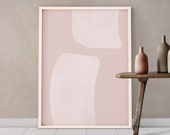 Blush pink abstract art, Downloadable print, Printable modern art, Abstract painting, Minimal contemporary art, Nursery graphic poster