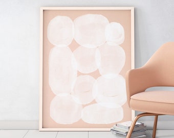 Blush pink abstract art, Downloadable print, Printable modern, Instant download pastel painting, Minimal contemporary nursery graphic poster