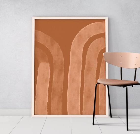 Terracotta abstract art Downloadable print Printable modern | Etsy