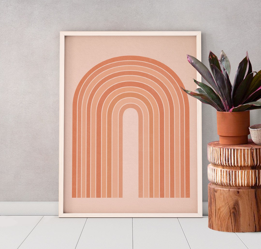 Downloadable Geometric Wall Art Print, Printable Abstract Boho Painting ...