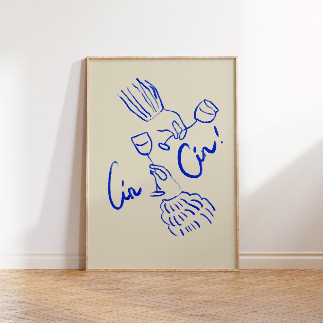 Downloadable Blue Painting Printable Modern Art Instant Download Wall ...