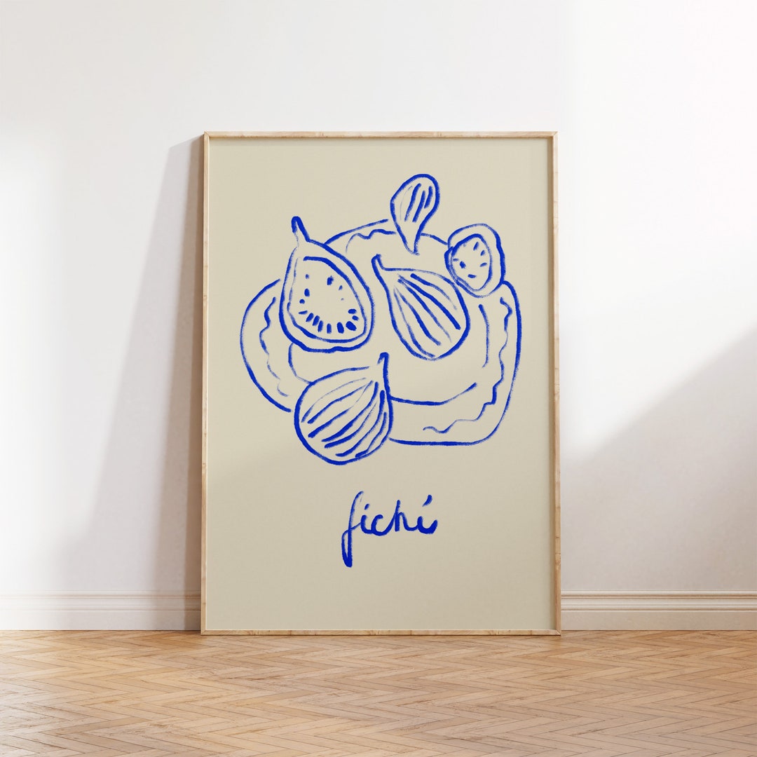 Downloadable Blue Painting Printable Modern Art Instant Download Wall ...