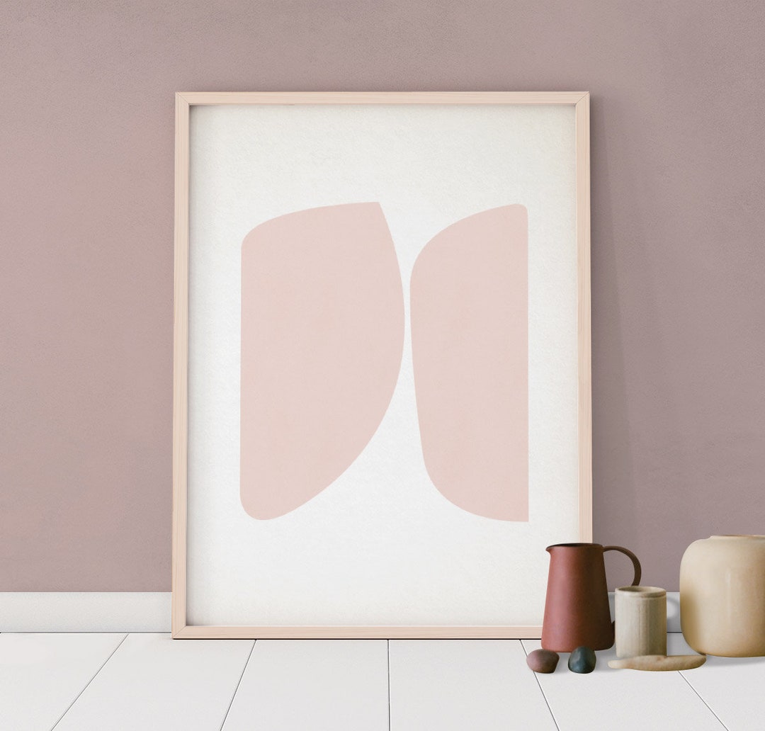 Printable Geometric Wall Art, Downloadable Print, Abstract Soft Forms ...