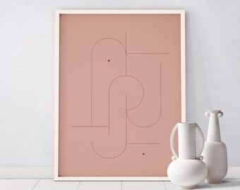 Geometric Line Art Downloadable Print Printable Modern Art | Etsy
