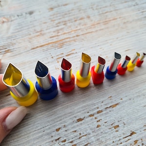Conjunto de cortadores de metal &quot;Drops&quot;, 4, 5 ou 9 peças, ≈ 0,55-0,11 polegadas (1,4 cm - 0,3 cm), Ferramentas para pasta de açúcar, argila metálica, miniaturas