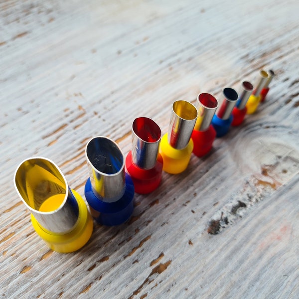 Set of metal cutters "Oval", 4, 5 or 9 pcs., ≈ 0.55-0.11 inch (1.4cm - 0.3cm), Tools for sugar paste, metal clay, miniatures