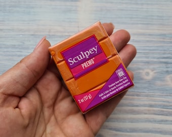 Sculpey Premo, burnt orange, Nr.5012, 57g (2oz), Oven-Bake Polymer Clay, Professional Strong, Flexible Modeling Clay, Jewelry, Sculpting