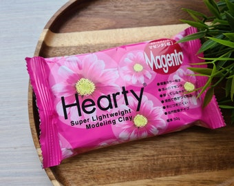 Padico Hearty, magenta, 50 g, Ultra Soft Modeling Clay for Miniatures, Jewelry & Craft Projects