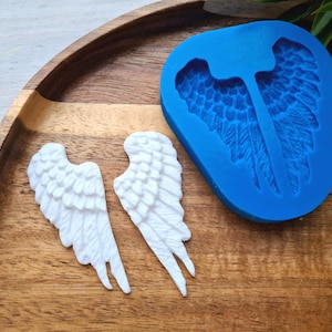 Silicone mold of Wings, 2 elements, ~ 2.5*5.7 cm, H:0.5 cm, Modeling tool for accessories, jewelry and home decor, Shape for polymer clay