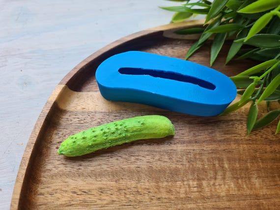 キュウリのシリコン型、スタイル 1、約 1.3 x 6.3 cm、高さ: 1.1