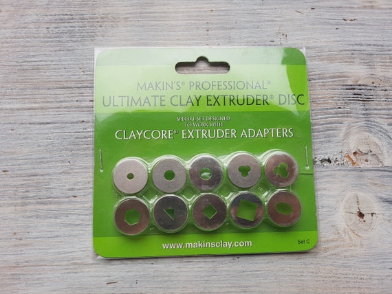 10 Discs for Makin's Clay Extruder, Set C, Forming and Modeling Tool for  Making Textural Details and Design for All Types of Polymer Clay 