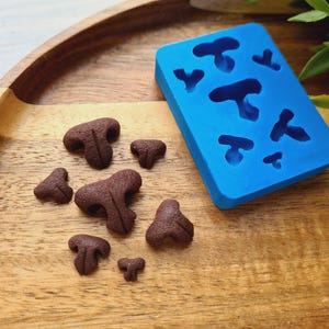 Silicone mold of Cat nose, style 2, 7 elements, ~ 0.5-1.9 cm, H:0.3-0.8 cm, Modeling tool for accessories,Shape for Fimo,Sculpey,Cernit clay