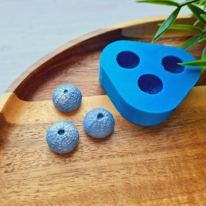 Silikonform Seeigel, Stil 1, 3 Elemente, ~ Ø 1.4 cm, H: 0.9 cm, Modellierwerkzeug für Accessoires, Schmuck, Dekor, Form für Polymerclay