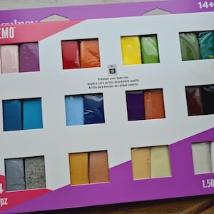 Sculpey Premo, pack of 24 colors, 681g (1.50lb), oven-hardening polymer clay