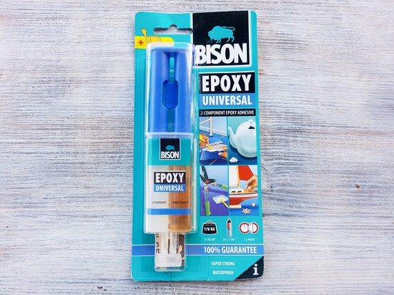 Bison Epoxy Universal, Strong Dual-component Epoxy Adhesive, Transparent Epoxy  Glue for All Materials and Surfaces, Water Resistant Material 