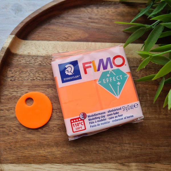 Effet FIMO, orange néon (néon), Nr. 401, 57 g (2 oz), pâte polymère durcissant au four, STAEDTLER