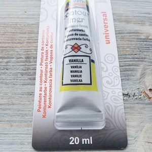 Delineador de contorno brilhante PENTART, baunilha, 20 ml, à base de água