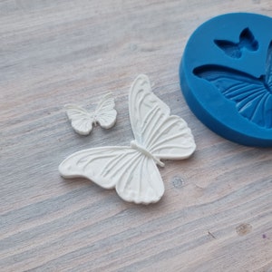 Silicone mold of Butterflies, 2 pcs., 1.8 cm, 4.8 cm, Modeling tool for accessories, jewelry, home decor, Shape for polymer clay image 7