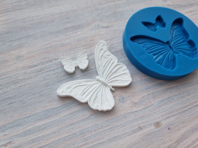 Silicone mold of Butterflies, 2 pcs., 1.8 cm, 4.8 cm, Modeling tool for accessories, jewelry, home decor, Shape for polymer clay image 7
