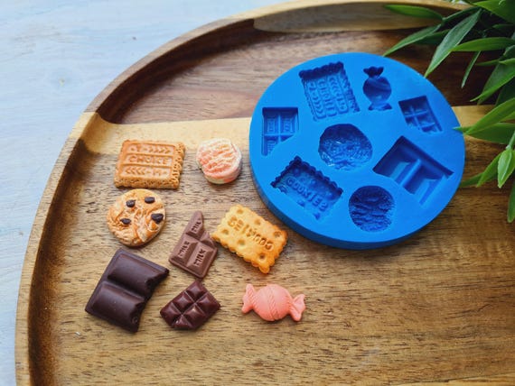 お菓子セットのシリコンモールド、スタイル6、8つの要素、約1.6〜2.3 cm、H：0.3〜0.8  cm、アクセサリー、装飾用のモデリングツール、ポリマークレイの形状 - Etsy 日本