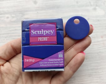 Sculpey Premo, marineblauw, Nr. 5050, 57 g (2oz), in de oven gebakken polymeerklei, professionele sterke, flexibele boetseerklei, sieraden, beeldhouwen