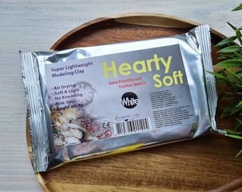 Padico Hearty, white, 100 g, Soft Lightweight Modeling Clay for Miniatures, Jewelry & Crafts