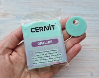 CERNIT Opaline serie polymer clay, mint green, Nr. 640, 56g (2oz), Oven-hardening polymer modeling clay