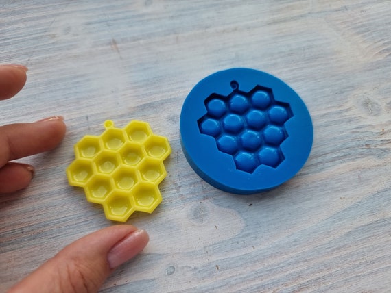 Silicone Mold of Honeycomb, 5 5 Cm, Modeling Tool for Accessories, Jewelry  and Home Decor, Shape for All Types of Polymer Clay 