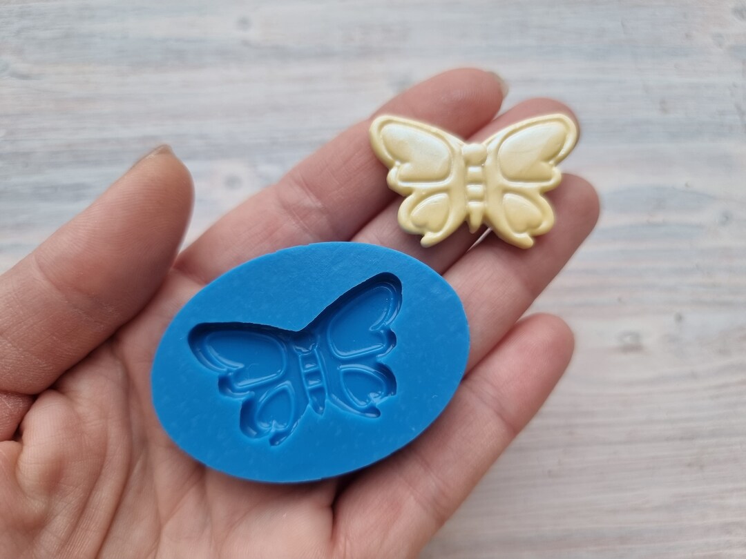 Three Small Butterfly Silicone Mold - Poly Clay Play