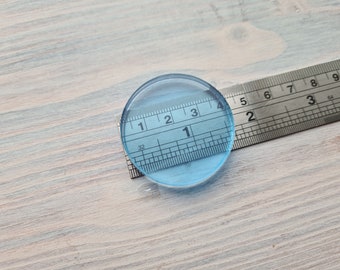 Acrylic Base for Polymer Clay, Circle, small, 4 cm, Clear Craft Work Surface for Fimo, Cernit, Sculpey,Non-Stick Rolling, Sculpting Board