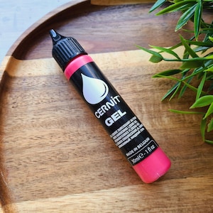 Cernit gel, red, liquid polymer clay, 30 ml, Bakeable, mixing and forming medium for all polymer clay crafts, Jewelry making medium