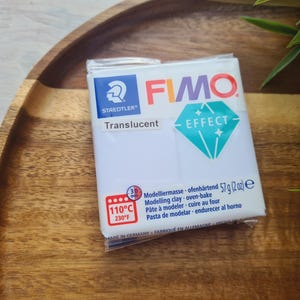 FIMO Effect, translucent, Nr. 014, 57g (2oz), Oven-Bake Modeling Clay, Jewelry, Sculpting, DIY Crafts, Professional Clay by Staedtler