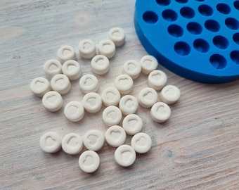 Silicone mold for personalized wax melts/candies, about 30 pcs., ~Ø 1 cm, mold for wax, epoxy, polymer clay, chocolate