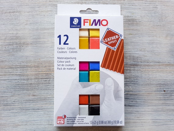 Fimo Leather Polymer Clay Set, 12 Colors 25g, Oven-hardening Modeling Clay  Color Pack, Soft and Smooth Clay for Home Decor and Jewelry 