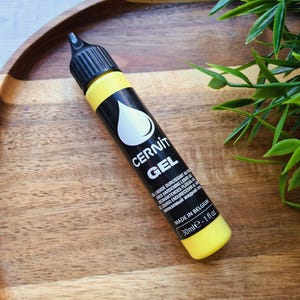 Cernit gel, yellow, liquid polymer clay, 30 ml, Bakeable, mixing and forming medium for all polymer clay crafts, Jewelry making medium