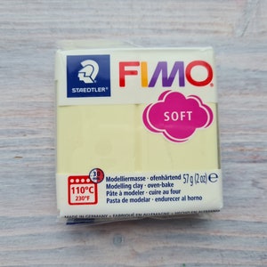 FIMO Soft Pastel serie polymer clay, vanilla (pastel), Nr. 105, 57g (2oz), Oven-hardening polymer modeling clay,Pastel colors by STAEDTLER