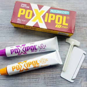 Bripox Poxipol epoxy glue, transparent, 70 ml image 1