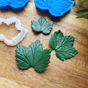 Silicone veiner of Currant leaf, Silicone Leaf Veiner, 3D Printed Cutters, Plastic PLA, Polymer Clay, Earrings, Botanical Jewelry Tools image 10