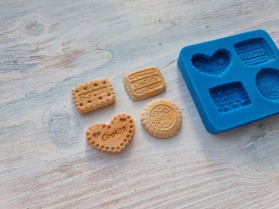 Silicone Mold of Mini Cookie Set, Style 3, 4 Pcs., 1.8-2.5 Cm