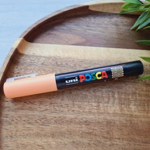 UNI Posca PC-1 M, laranja claro (54), Marcador à base de água, Marcador colorido para várias superfícies