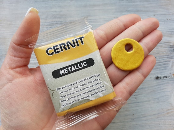 CERNIT Translucent Serie Polymer Clay, Glitter Gold, Nr. 050
