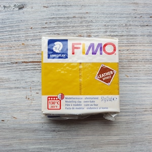 Fimo Effect Leather serie polymer clay, ochre, Nr. 179, 57g (2oz), Oven-hardening polymer modeling clay, Leather effect by STAEDTLER